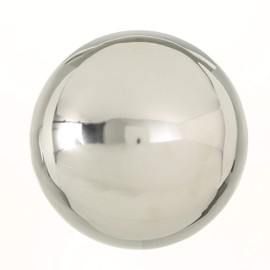 WHW Whole House Worlds Large Crosby Street Stainless Steel Gazing Ball for Homes and Gardens, 10.75 Inches Diameter, Mirror Globe