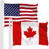 G128 Combo: American USA Flag & Canada Canadian Flag Printed