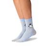 HOTSOX Womens Penguin Non Skid Socks 1 Pair, Blue Heather,