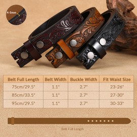 BELTROAD Western Belt Strap for Kids Boys Girls Toddler Genuine Leather Belt Cowgirl Cowboy Kids Western Belts for Jeans Gift