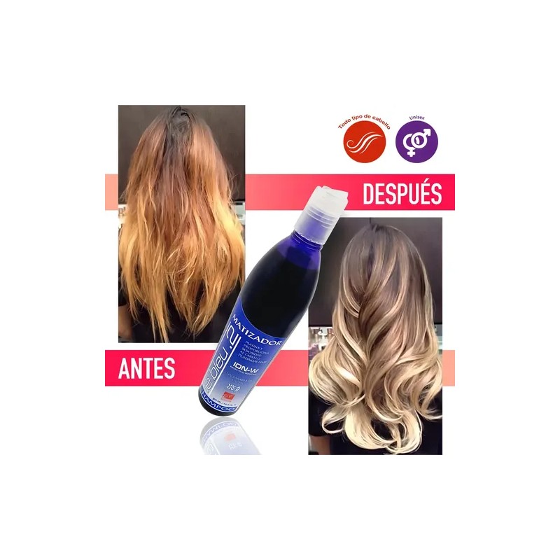 Shampoo Matizador Morado Para Canas Rubios Y Beige Sin Sal