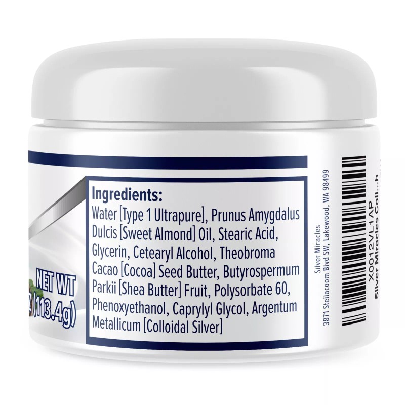 Silver Miracles Colloidal Silver Cream by Silver Miracles MANUFACTURER DIRECT