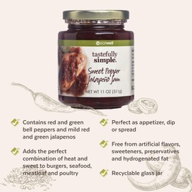 Tastefully Simple Sweet Pepper Jalapeno Jam, 11 Ounce