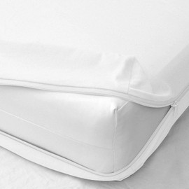 Full Size Zipper Fitted Sheet 8 Inch Deep Pocket - 1 Piece Zipper Fitted Sheet Only - 1000 Series Microfiber Zipper Fitted Sheet - Hotel Quality Brushed Microfiber Bottom Sheet, White