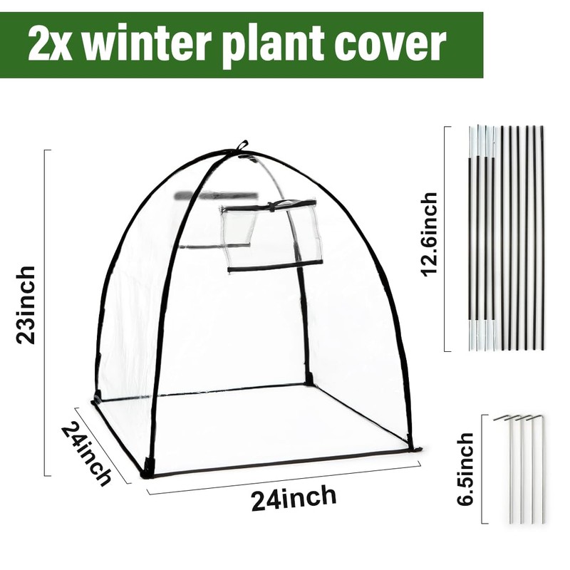 Plant Covers Freeze Protection, Clear Outdoor Garden Frost Cover, Plant