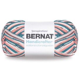 Bernat Handicrafter Cotton Yarn, Gauge 4 Medium Worsted, Coral Sea
