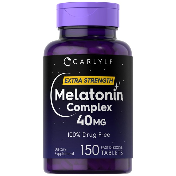Carlyle Melatonin 40mg Complex | 150 Fast Dissolve Tablets |