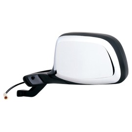 Fit System - 61032F Driver Side Mirror for Bronco, F150, F250, F250, F350 HD, Black/Chrome, Foldaway, w/o perf pkg, Power