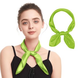 Zando Silk Feeling Scarf for Women Retro Scarfs for Women Silk Head Scarf for Women Scarf for Hair Wrapping Hair Satin Scarf Silk Bandana Chiffon Scarf Silk Neck Scarf for Women Green