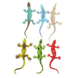KOMBIUDA 6pcs Lifelike Lizard Toys Realistic Plastic Reptile Animal Sets Fake Lizard Figurines for Boys and Girls