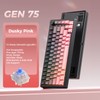 ElecFox GEN75 Wireless Gaming Mechanical Keyboard with Metal Knob Control,