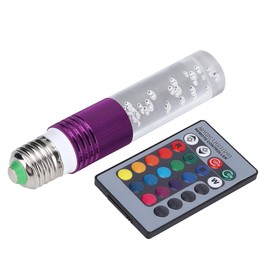 E27 AC85-265V 3W LED RGB Crystal Light Bulb Party Atmosphere Lamp with Remote Control(Purple)