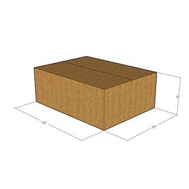 E1 Packaging 16" x 12" x 6" Corrugated Boxes 32 ECT (Pack of 75-16x12x6) | Quality moving boxes. Great for shipping boxes for Business, office or home.