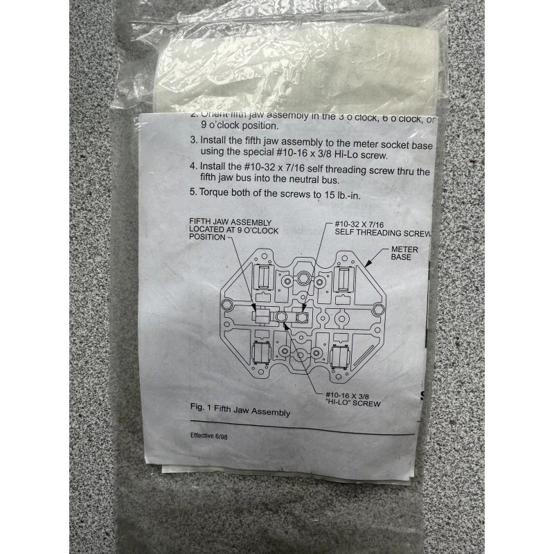 Eaton NEW EATON 1MM5JK Meter Stack Fifth Jaw Kit, Fifth
