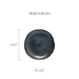 Costa Nova Ceramic Stoneware 9'' Salad Dessert Plate - Livia Collection, White | Microwave & Dishwasher Safe Dinnerware | Food Safe Glazing | Restaurant Quality Tableware