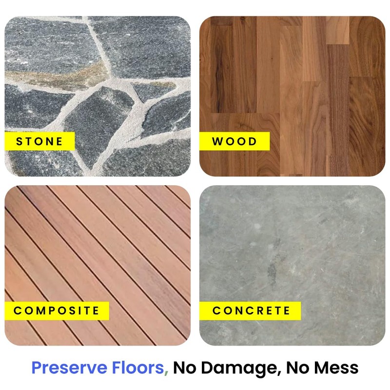 1-1/2" Deluxe Wrought Iron Patio Furniture Feet Glides, Round Plastic