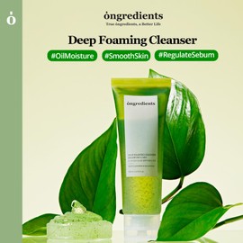 ONGREDIENTS Heartleaf Deep Foaming Cleanser, Moisturizing Face Wash, 4.05 Fl Oz