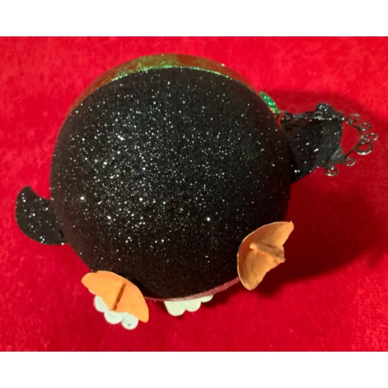Pier 1 Imports 5" Glitter Penguin Ball w Headphones Christmas