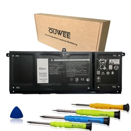 OUWEE H5CKD Laptop Battery Compatible with Dell Vostro 5300 5401 5501 Latitude 3410 3510 Inspiron 5300 5401 5408 5501 5508 5400 7405 7300 7500 2-in-1 Silver Series 07T8CD 0TXD03 09077G JK6Y6 15V 53Wh