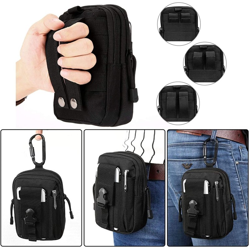 ChasCoCo Multi-functional Pouch, Belt Pouch, Large Capacity, Hip Bag, Fanny