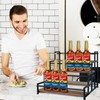 Klxuyuo 4-Tier Coffee Syrup Rack for 20 Bottles (750ml)–Sturdy Coffee