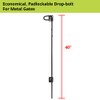 D&D Technologies QB140 Q-Bolt Drop Bolt, Padlockable with Padlock Storage