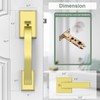Floresita Front Door Handle Gold Adjustable, Heavy 12.7in Exterior Entry