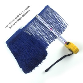 5 Yards Lace Ribbon Navy Blue Fringe Trim 6" Wide Fringe Trim Ribbon for DIY Latin Dress Stage Wear Accessories Lace Ribbon
