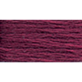 DMC 117-3685 Mouline Stranded Cotton Six Strand Embroidery Floss Thread, Dark Mauve, 8.7-Yard