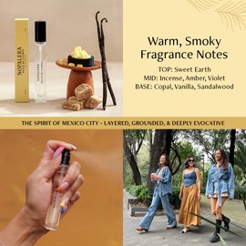 Nopalera Dulce de Cuerpo Eau de Parfum Travel Spray, Smoky Warm Gender Neutral Perfume with Copal, Vanilla, Sandalwood, Amber and Violet, Clean Fragrance, Free from Pthalates 10ml