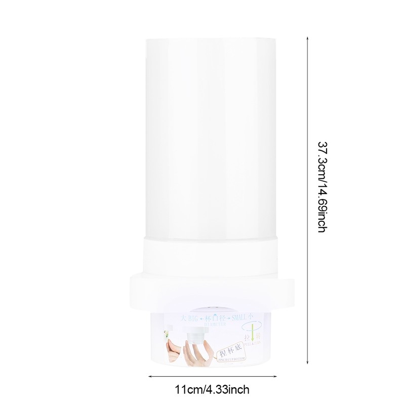 Disposable Paper/Plastic Cup Dispenser Holder Adjustable 40-50Pcs Cups Container with