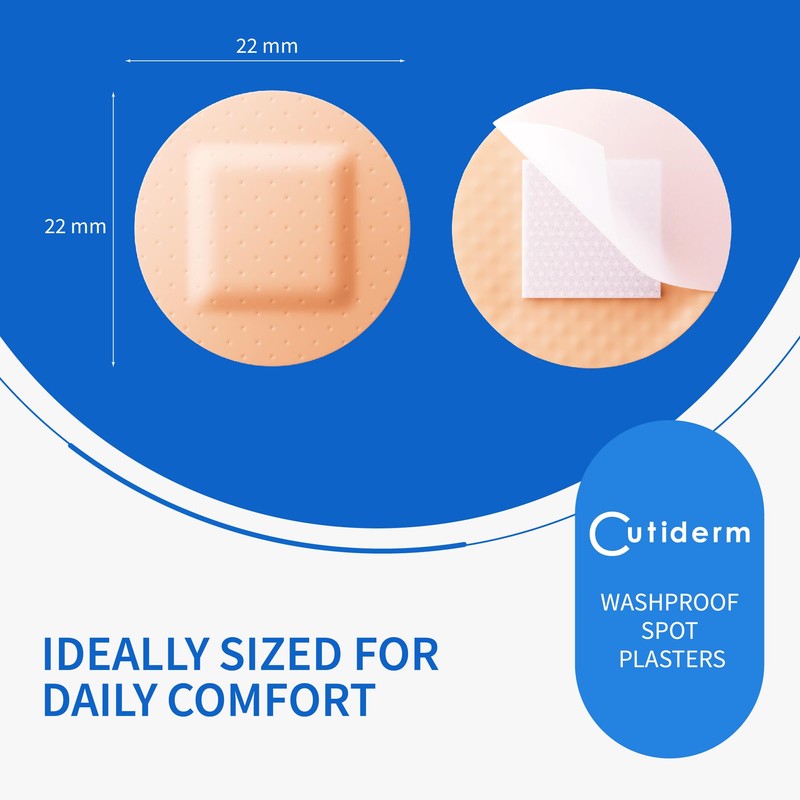 Cutiderm Small Round Spot Plasters 22 x 22mm 100 Plasters
