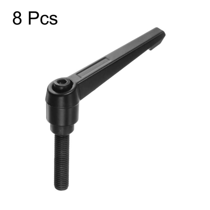 sourcing map 8pcs Adjustable Clamping Lever Handles M10 x 50mm