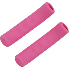 2 Pcs Pink Bike Brake Lever Grip Protector Cover, Shock Absorption Scratch Proof Bike Brake Handlebar Covers, Anti-Slip Brake Handle Silicone Sleeve for Mountain Road Bike Cycling Parts