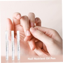 Aceite nutritivo para uñas, bolígrafos de aceite para cutículas, ingredientes naturales, revitalizador de cutículas, bolígrafos para uñas con cepillo suave para el cuidado, previene grietas, 3 piezas
