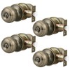 Probrico 4 Pack Entrance Door Knobs Exterior Door Lock with