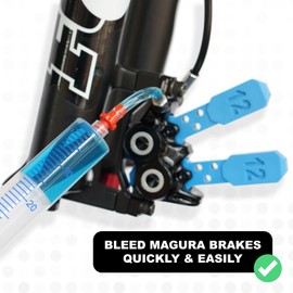 epic Bleed Kit for Magura Brakes & Mineral Oil - MT-Series, Pro, Trail, Sport, eSTOP, E-Bike, Road & MTB - Twin 4-Piston Bleed Blocks Included (Single)