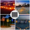 EVOSUMMER 8 PCS X 8.25" Plastic Ground Spikes,Solar Torch Lights