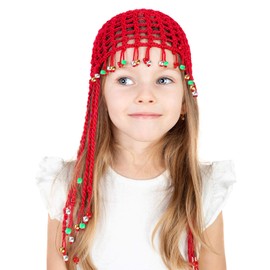 WILLBOND 1200 Pcs Christmas Pony Beads 4 Colors Hair Beads Assorted Holiday Beads Christmas Beads for Craft Jewelry Bracelets Making Girl Women Party Decoration