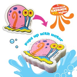 Ecoegg 8x SpongeBob x Magic ‘Pop Up’ Sponges Scratch free cleaning for Kitchen & Bathroom Biodegradable, Made from Wood, 8 Pack