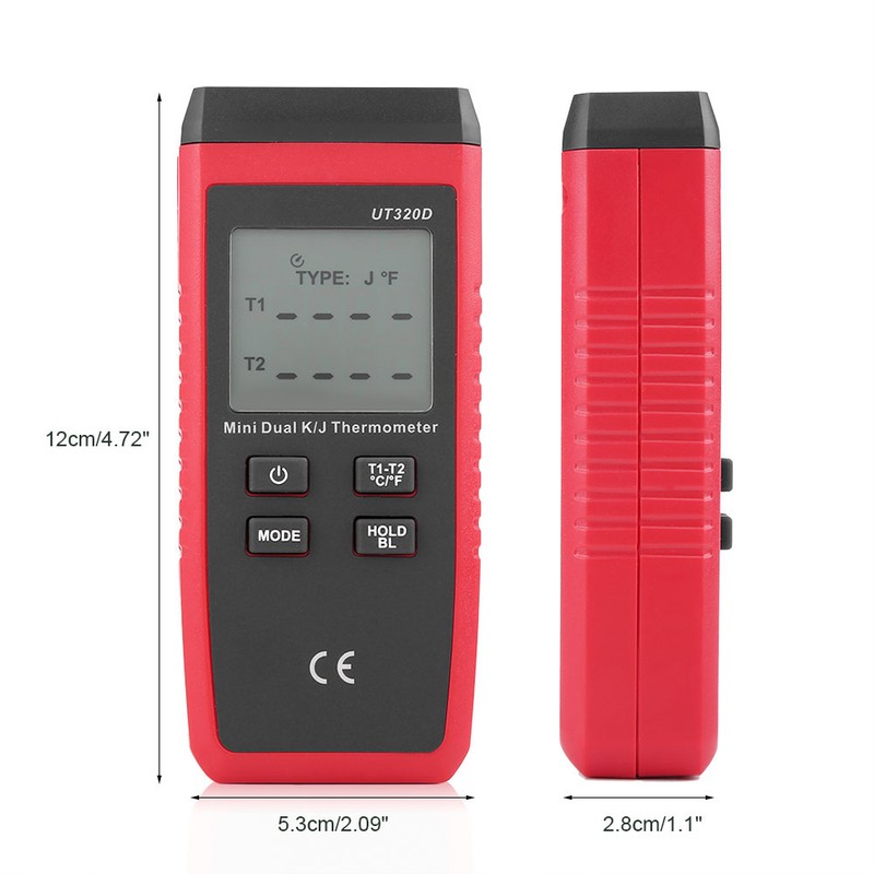 Uni T Mini Contact Type Digital K/J Thermocouple Thermometer with