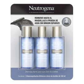 Desmaquillante Neutrogena Para Ojos 3 Pzs De 162 Ml C/u