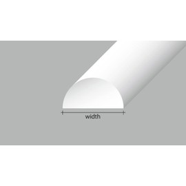 Evergreen 70EG241 Scale Model Plastic Rod, Half Round, Width 0.06 inch (1.5 mm), Pack of 5, Model Material