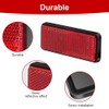 AYBUY 4Pcs Motorcycle Reflectors, Bolt Screw Rectangular Safety Reflector, Strong