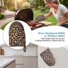 Ribbed Mini Oven Mitts 2-Pack Set, 5.5"x8.5", Leopard Printed, Heavy