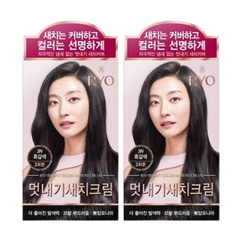 Ryo AP Ryeo Uachae Stylish Gray Hair Cream 3N Dark Brown x 2/ Hair Dye Cream Self Root Dye Gray Hair Dye / 려 AP 려 우아채 멋내기 새치크림 3N 흑갈색x2개/ 염색약 크림 셀프 뿌리염색 흰머리 염모제