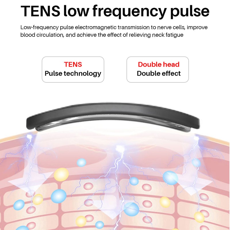 Smart Neck Massager Relieve Cervical Muscle Pain Multifunction Recharge Cervical