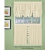 Today's Curtain, Orleans Scallop Curtain, Ecru 36" Tier Pair and