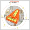 generic 4pcs T Level,Cross Check Bubble Level,for Tripods, Machines, Furniture(Orange)