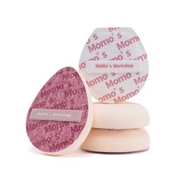 Momo's Workshop Large Makeup Sponge Puff, Face Sponge for Foundation & Concealer, Makeup on Details Targeted, Travel Friendly & Reusable,2pcs